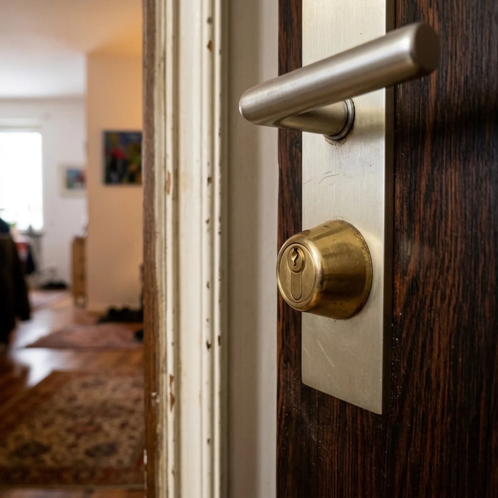 Porte palière de logement social équipée par un serrurier SRI