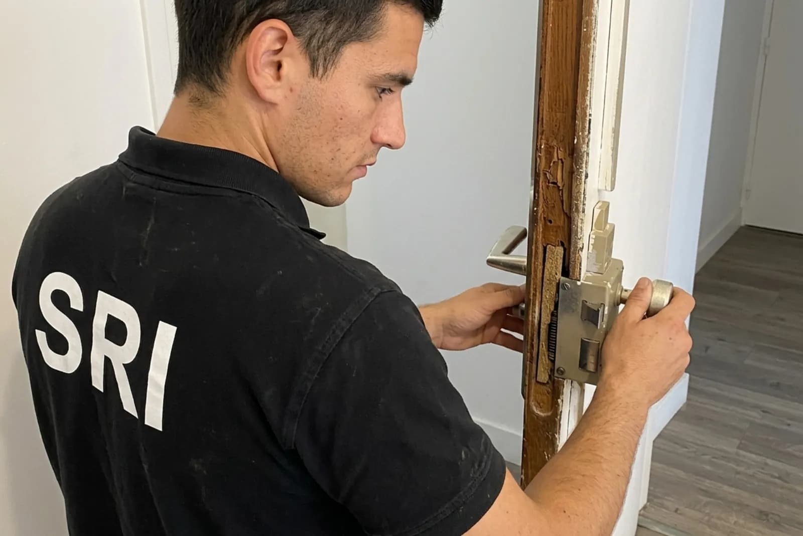 Constat d’effraction établi par un serrurier SRI sur une porte forcée