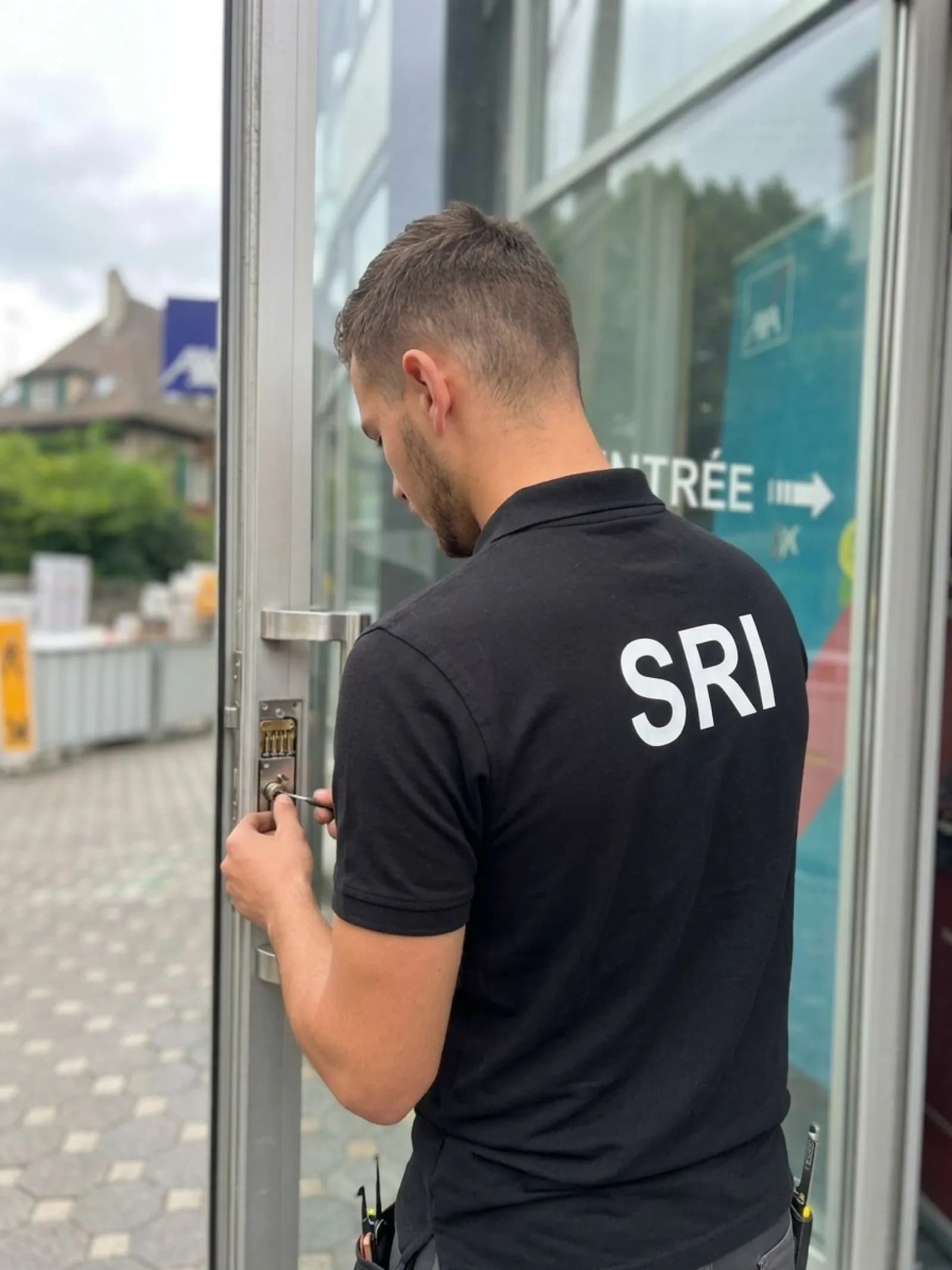 Contrôle d’accès d’un immeuble de bureaux installé par SRI