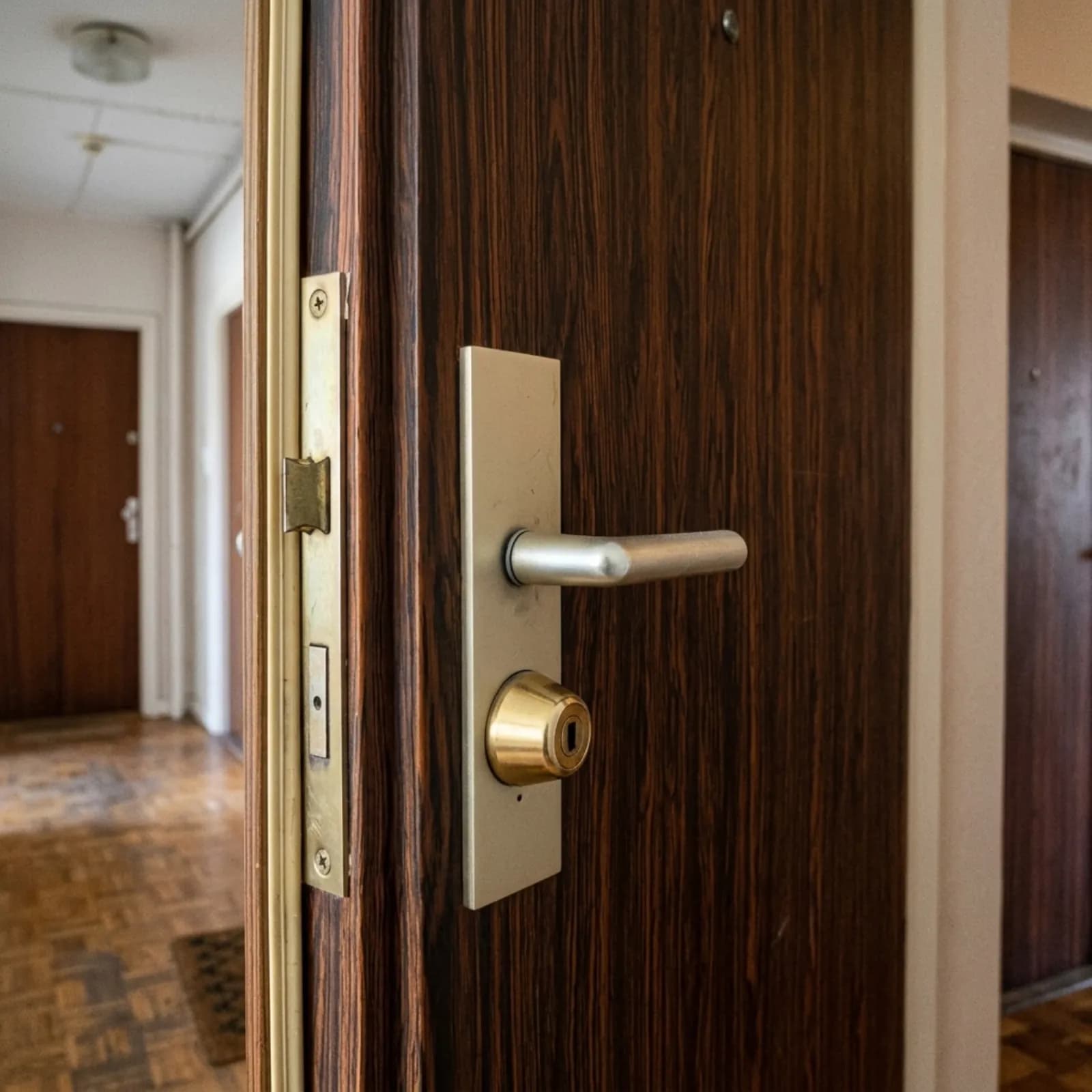 Réparation de porte Réparation d’une porte forcée par un serrurier SRI — vue 5